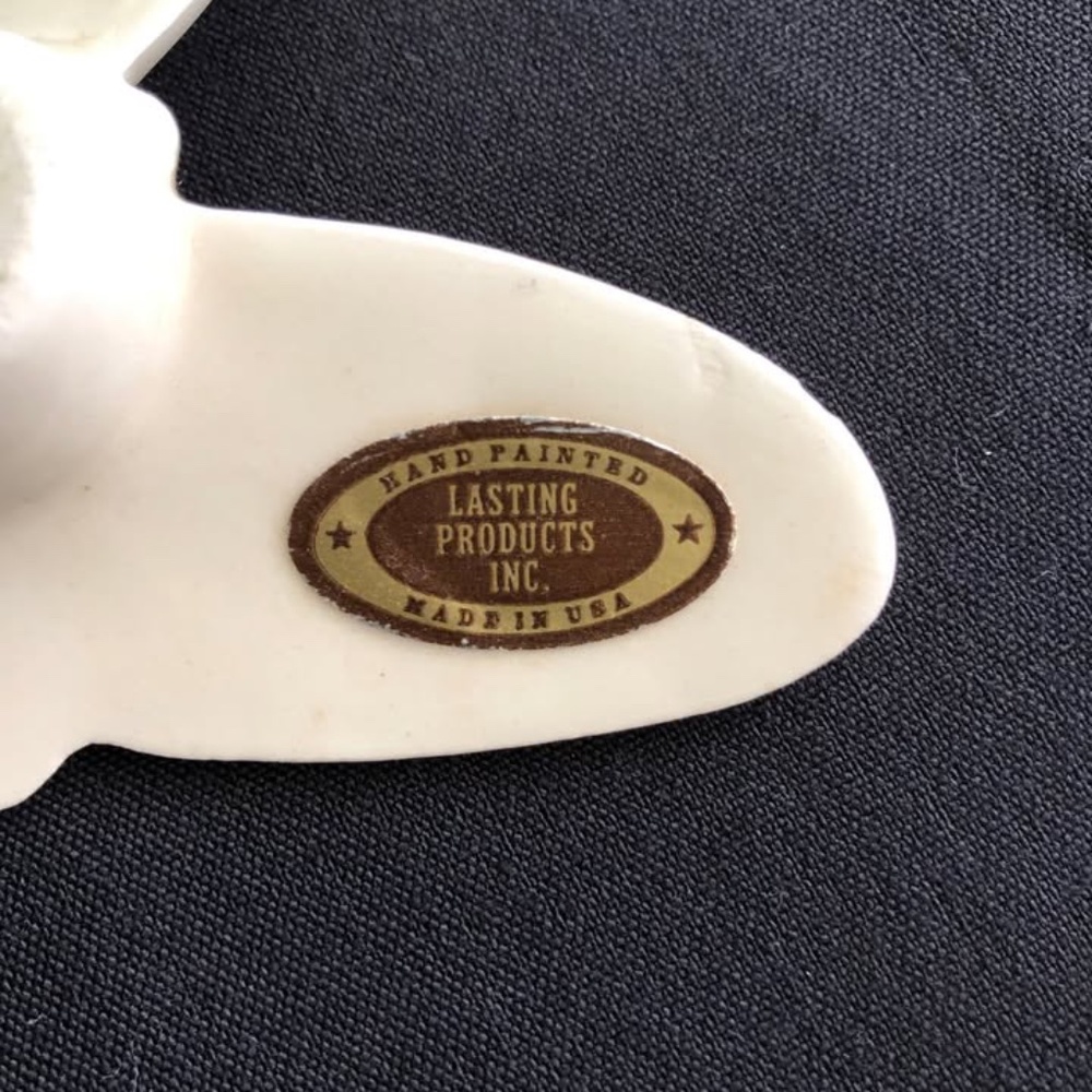 LASTING PRODUCTS Ceramic Butterflies w/Hand Painted Rose Floral Design Vintage - Picture 14 of 14